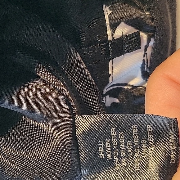 White House Black Market Strapless Lined Floral Lace Accent Wedding Prom Sz 10 - Picture 9 of 14